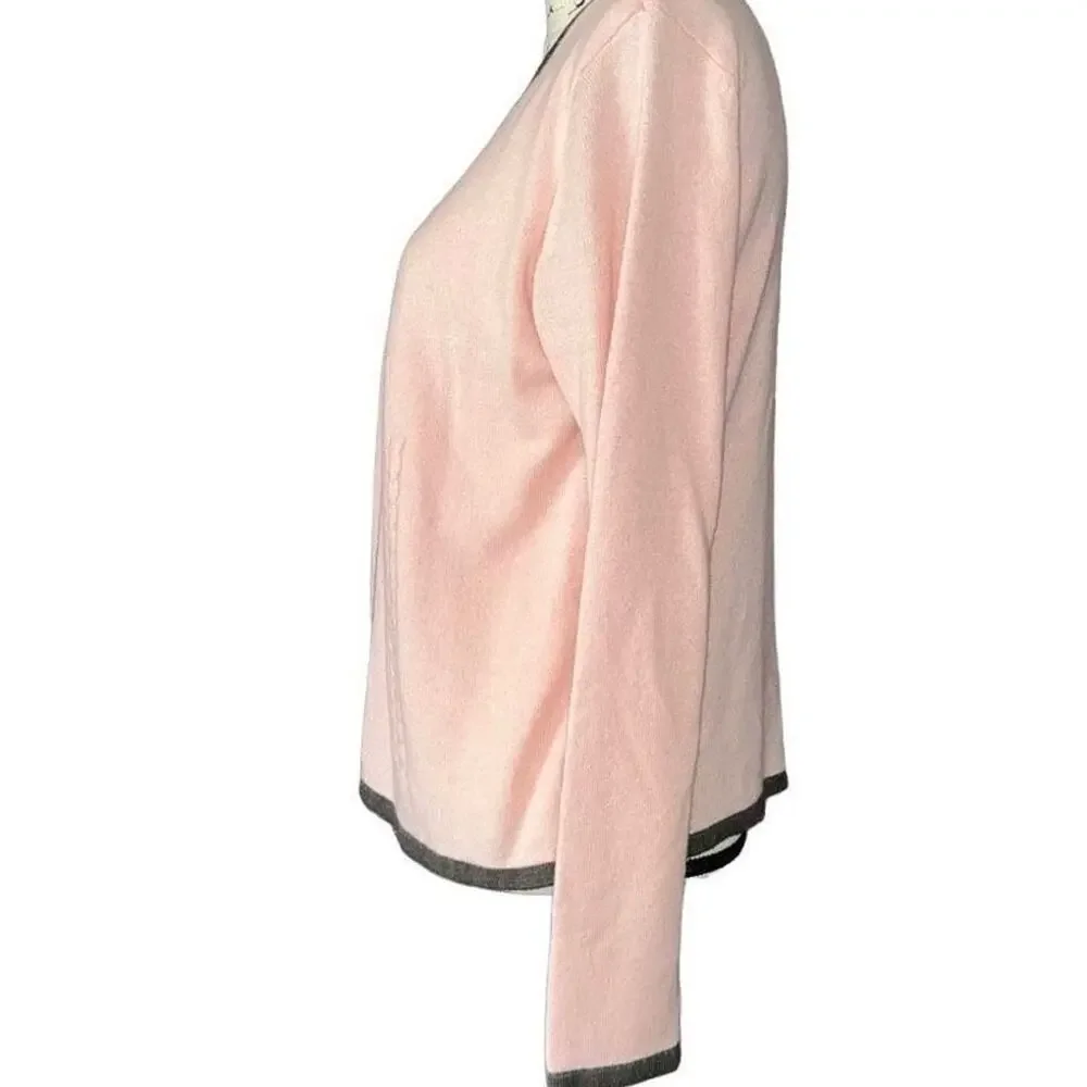 Sag Harbor pink &‎ gray one-piece sweater small